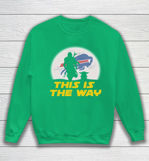 Buffalo Bills NFL Football Star Wars Yoda And Mandalorian This Is The Way Sweatshirt 5