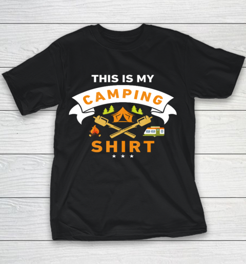 This Is My Camping Shirt Funny Camper Youth T-Shirt