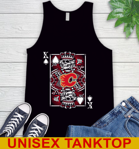 Calgary Flames NHL Hockey The King Of Spades Death Cards Shirt Tank Top