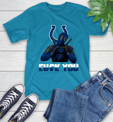 NHL Indianapolis Colts Deadpool Love You Fuck You Football Sports T-Shirt 9