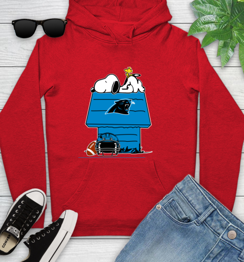 Carolina Panthers NFL Football Snoopy Woodstock The Peanuts Movie Youth Hoodie 11