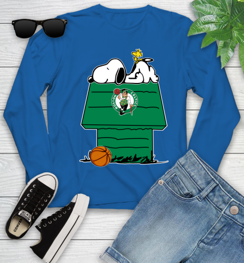 Boston Celtics NBA Basketball Snoopy Woodstock The Peanuts Movie Youth Long Sleeve 9