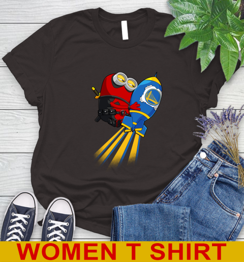 NBA Basketball Golden State Warriors Deadpool Minion Marvel Shirt Women's T-Shirt 9