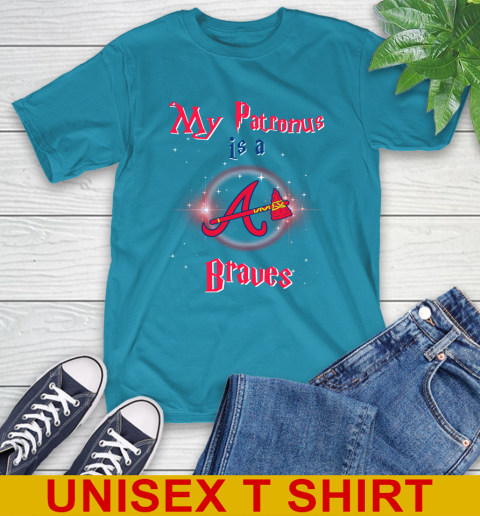 MLB Baseball Harry Potter My Patronus Is A Atlanta Braves T-Shirt - Image 10