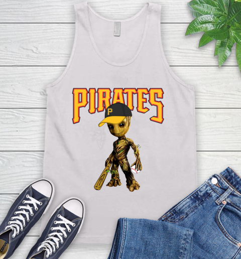 MLB Pittsburgh Pirates Groot Guardians Of The Galaxy Baseball Tank Top