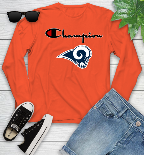 NFL Football Los Angeles Rams Champion Shirt Youth Long Sleeve 2