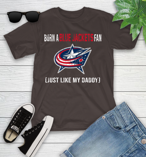 NHL Columbus Blue Jackets Hockey Loyal Fan Just Like My Daddy Shirt Youth T-Shirt 6