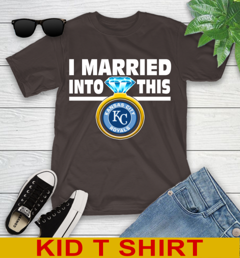 Kansas City Royals MLB Baseball I Married Into This My Team Sports Youth T-Shirt 6
