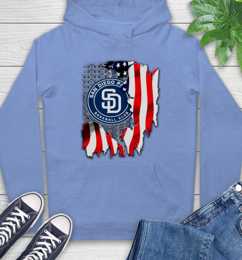 San Diego Padres MLB Baseball American Flag Hoodie 11