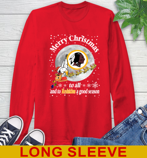 Washington Redskins Merry Christmas To All And To Redskins A Good Season NFL Football Sports Long Sleeve T-Shirt 12