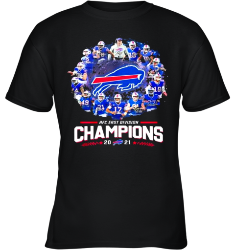 Buffalo Bills AFC East Division Champions 2021 Signatures Youth T-Shirt