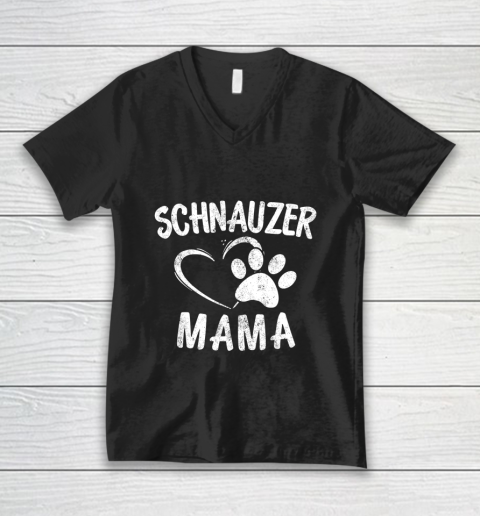 Dog Mom Shirt Schnauzer Mama Gift Dog Lover Apparel Schnauzers Mom V-Neck T-Shirt