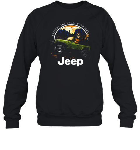 Explore The Great Outdoors Sasquatch Jeep Sweatshirt