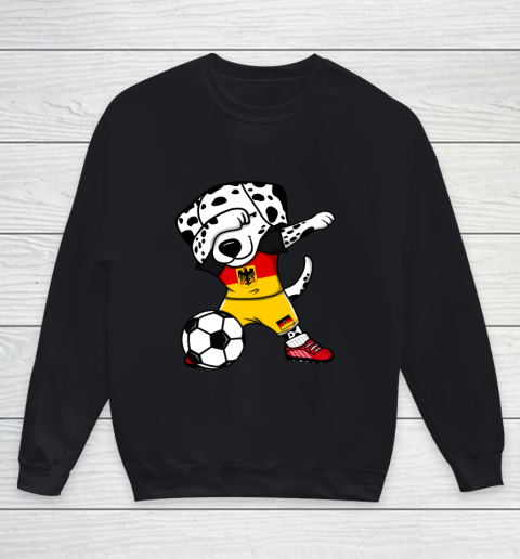 Dabbing Dalmatian Germany Soccer Fans Jersey German Football Youth Sweatshirt