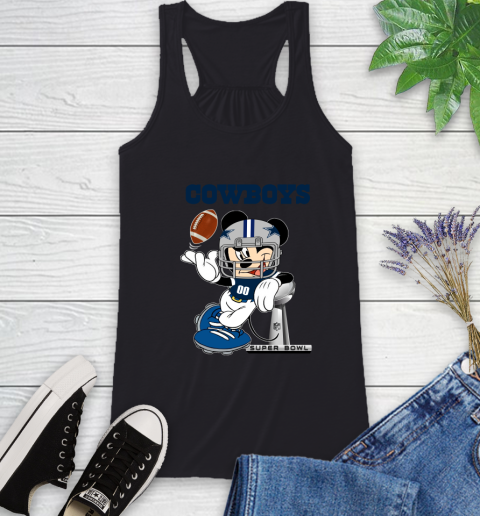 NFL Dallas Cowboys Mickey Mouse Disney Super Bowl Football T Shirt Racerback Tank 2