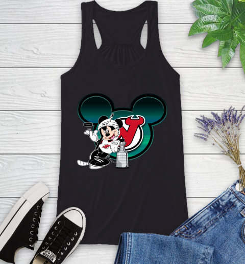 NHL New Jersey Devils Stanley Cup Mickey Mouse Disney Hockey T Shirt Racerback Tank 2