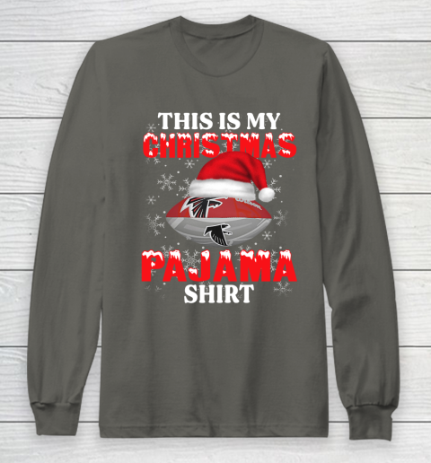 Atlanta Falcons This Is My Christmas Pajama Shirt NFL Long Sleeve T-Shirt - Image 6
