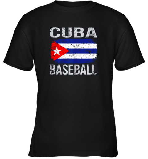 Cuba Baseball, Cuban Flag Youth T-Shirt