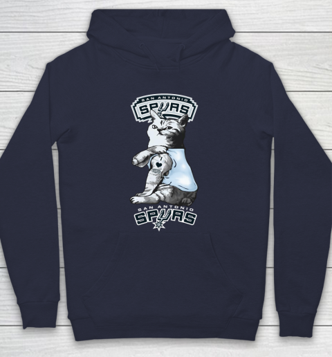 NBA Basketball My Cat Loves San Antonio Spurs Hoodie 2