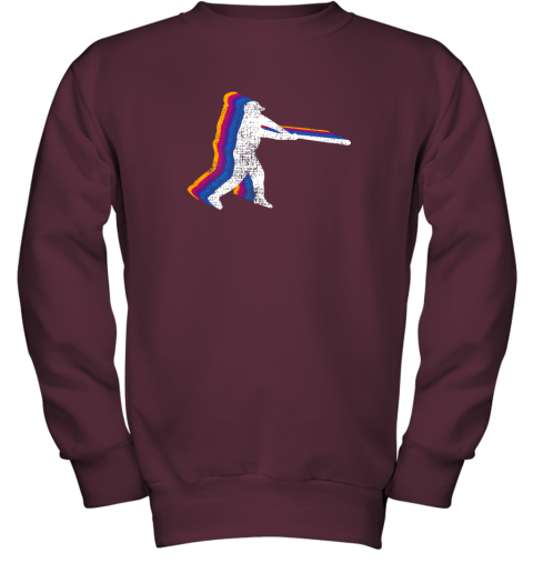 sdi4 baseball shirt player gift vintage youth sweatshirt 47 front maroon
