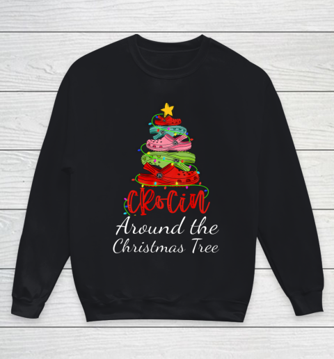 Crocin around the christmas tree Funny Xmas 2020 Gift Youth Sweatshirt
