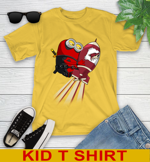NHL Hockey Arizona Coyotes Deadpool Minion Marvel Shirt Youth T-Shirt 9