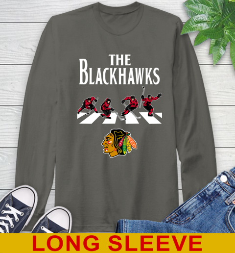 NHL Hockey Chicago Blackhawks The Beatles Rock Band Shirt Long Sleeve T-Shirt 10
