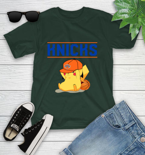 NBA Pikachu Basketball Sports New York Knicks Youth T-Shirt 5