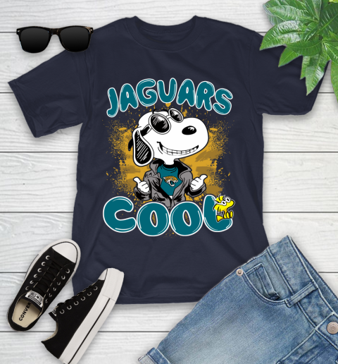 NFL Football Jacksonville Jaguars Cool Snoopy Shirt Youth T-Shirt 2