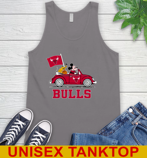 NBA Basketball Chicago Bulls Pluto Mickey Driving Disney Shirt Tank Top 7