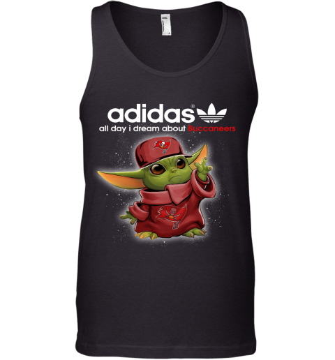 Baby Yoda Adidas All Day I Dream About Tampa Bay Buccaneers Tank Top