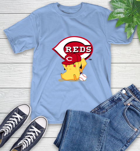 MLB Pikachu Baseball Sports Cincinnati Reds T-Shirt 11