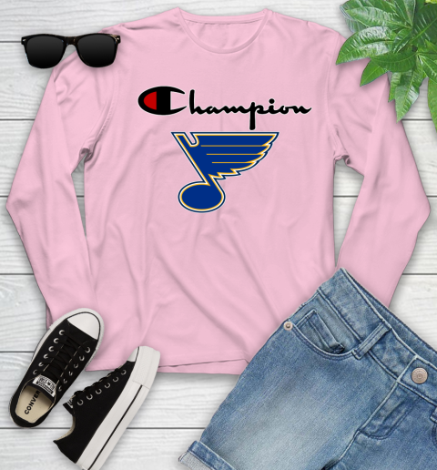 NHL Hockey St.Louis Blues Champion Shirt Youth Long Sleeve 8
