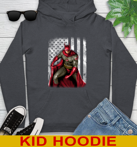 Cleveland Indians MLB Baseball Batman DC American Flag Shirt Youth Hoodie 9