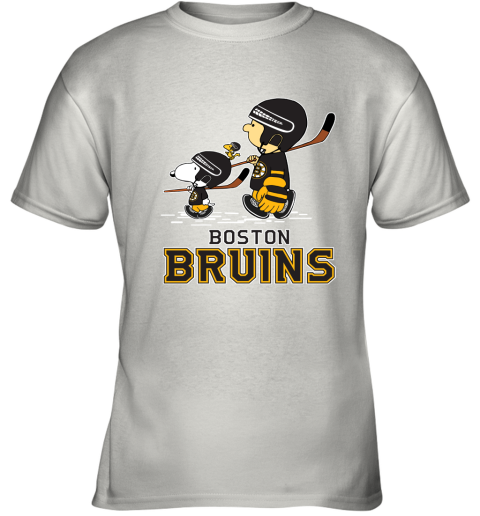 Let's Play Bostons Bruins Ice Hockey Snoopy NHL Youth T-Shirt