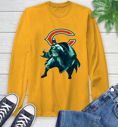 NFL Batman Football Sports Chicago Bears Long Sleeve T-Shirt 3