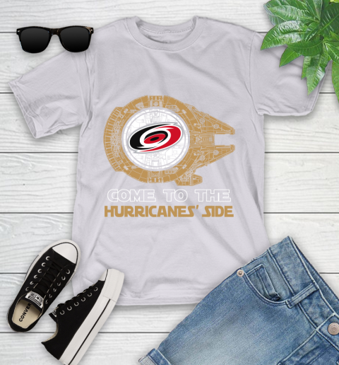 NHL Come To The Carolina Hurricanes Wars Hockey Sports Youth T-Shirt 4