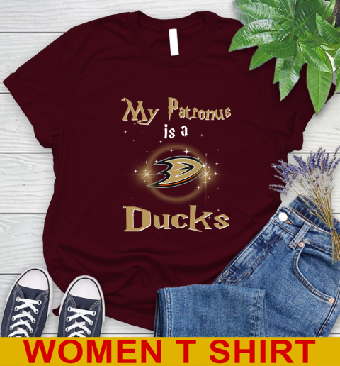 NHL Hockey Harry Potter My Patronus Is A Anaheim Ducks Women's T-Shirt 6