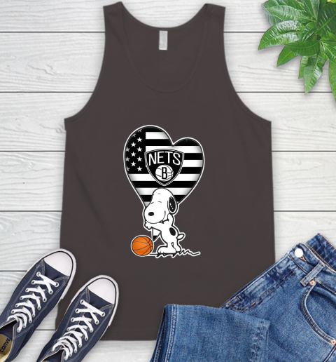 Brooklyn Nets NBA Basketball The Peanuts Movie Adorable Snoopy Tank Top 7