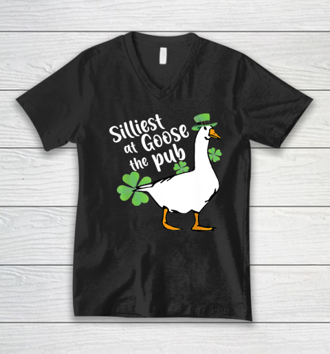 Silliest Goose At The Pub St. Patrick's Day V-Neck T-Shirt