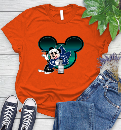 NHL Toronto Maple Leafs Stanley Cup Mickey Mouse Disney Hockey T Shirt Women's T-Shirt 4