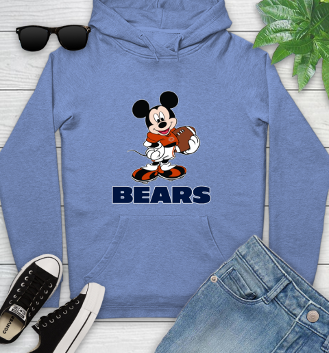 NFL Football Chicago Bears Cheerful Mickey Mouse Shirt Youth Hoodie 11