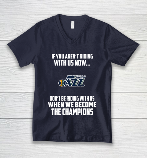 NBA Utah Jazz Basketball We Become The Champions V-Neck T-Shirt 2