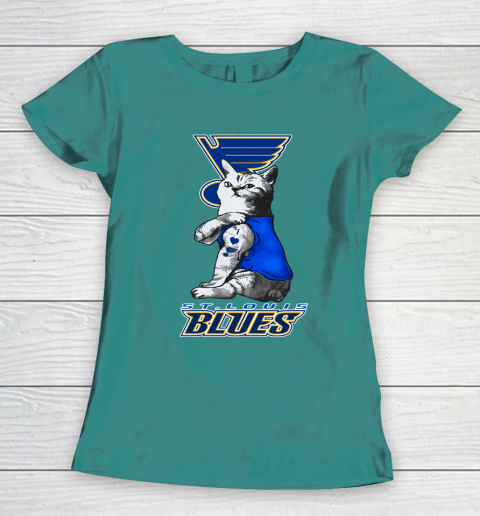 NHL My Cat Loves St.Louis Blues Hockey Women's T-Shirt 10