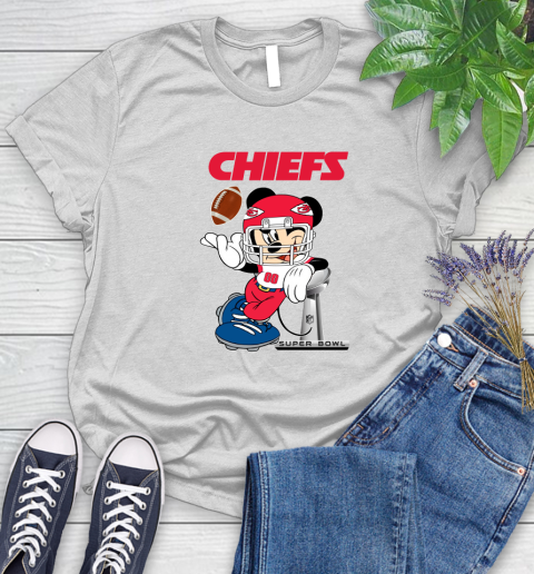 NFL Kansas city chiefs Mickey Mouse Disney Super Bowl Football T Shirt Women's T-Shirt