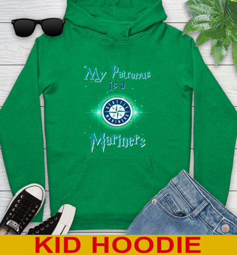 MLB Baseball Harry Potter My Patronus Is A Seattle Mariners Youth Hoodie 8