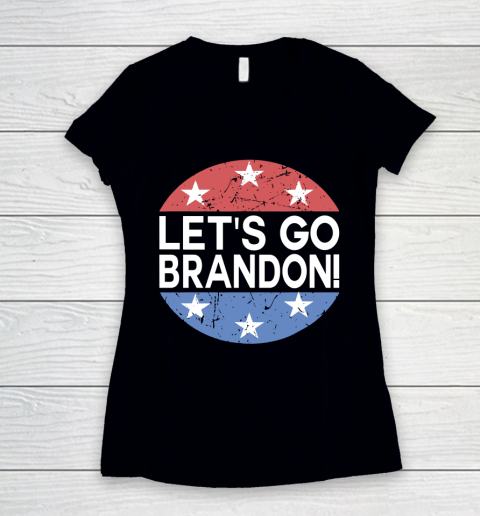 Let's Go Brandon Funny FJB 2021 Women's V-Neck T-Shirt