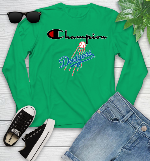 MLB Baseball Los Angeles Dodgers Champion Shirt Youth Long Sleeve 4