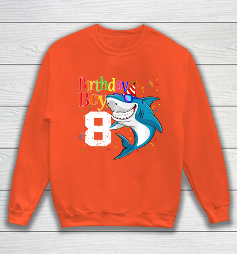 Kids 8th Birthday Boy Shark Shirts 8 Jaw Some Four Tees Boys 8 Years Old Sweatshirt 3