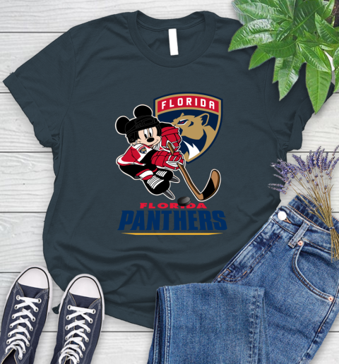 NHL Florida Panthers Mickey Mouse Disney Hockey T Shirt Women's T-Shirt 8